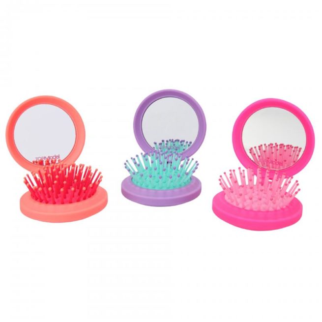 TOP Model Folding Hairbrush With Mirror