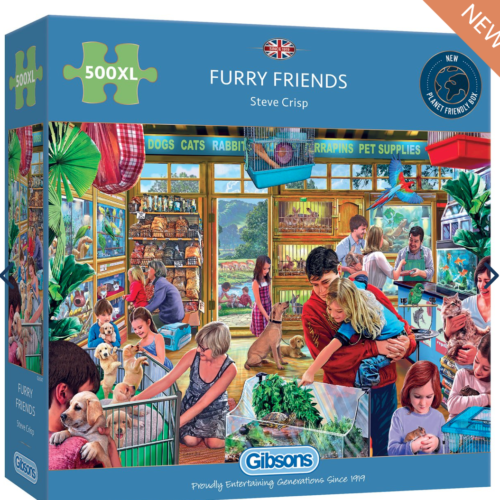 FURRY FRIENDS 500 EXTRA LARGE PIECE JIGSAW PUZZLE