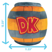 Mario Kart Mega Donkey Kong Barrel Plush Toy - Image 3
