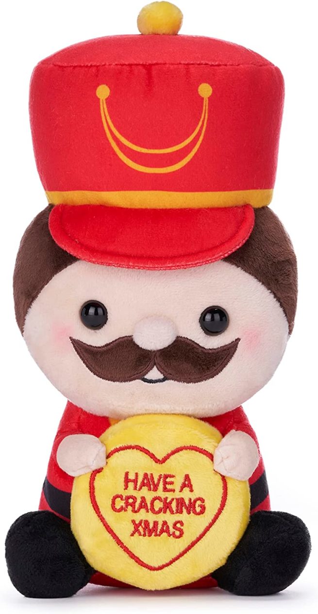 Love Hearts 18CM (7-Inches) Christmas Nutcracker Have A Cracking Xmas Plush Soft Toy