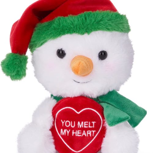 Swizzels LoveHearts 18CM Christmas Snowman You Melt My Heart Plush Soft Toy