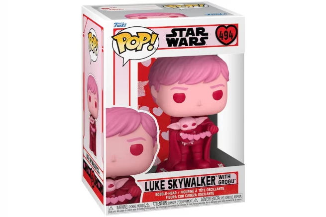 unko POP Star Wars - Luke with Grogu Valentine Figure 494