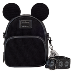 y100 Mickey Mouse Classic Corduroy Convertible Mini Backpack & Crossbody Bag