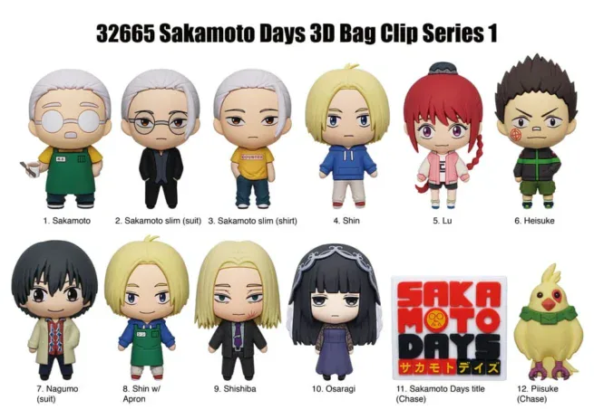 Sakamoto Days Series 1 3D PVC Bag Clips - Image 2
