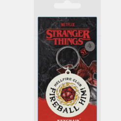 STRANGER THINGS HELLFIRE CLUB FIREBALL RUBBER KEYRING