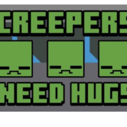 MINECRAFT (CREEPERS NEED HUGS) COIR DOORMAT
